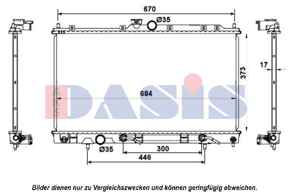 AKS DASIS radiatorius, variklio aušinimas 140068N